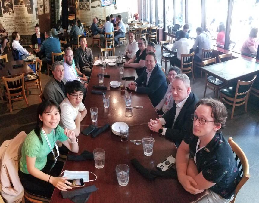 Current and past group members met for lunch at ASMS 